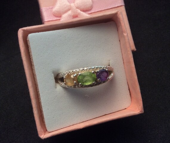 Sterling Silver Chuck Clemency Peridot Amethyst a… - image 2