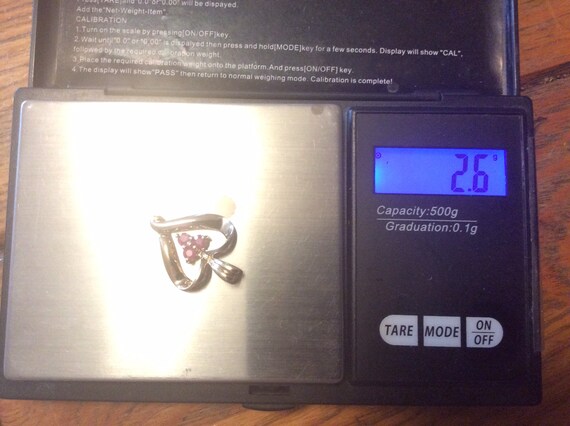 Designer Ross Simons Ruby Heart Two Tone Gold Ver… - image 9