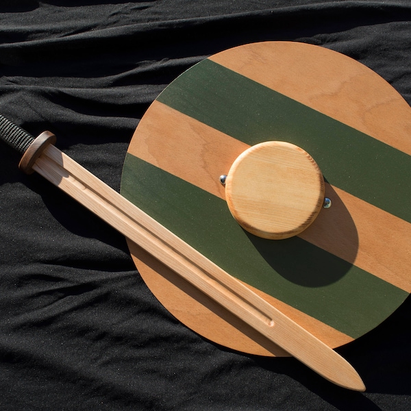 Viking Toy Sword & Shield - Handmade Wooden Sword