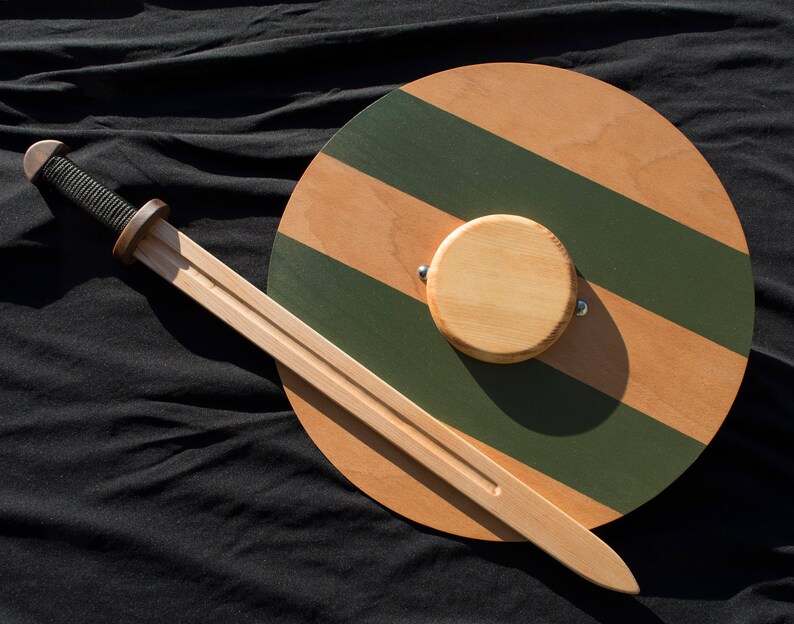 Viking Toy Sword & Shield Handmade Wooden Sword Etsy