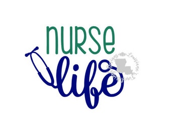 Nurse Life Decal / Nurse Decal / Nurse Sticker / Nurse Life Sticker / Nurse Tumbler Decal / Nurse Car Decal / Stethoscope Decal / Nurse Life