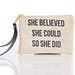 ashley reviewed She Believed She Could So She Did  Mini Clutch