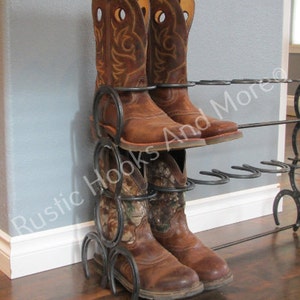 Horseshoe Boot Rack. 6 Pair Boot Rack FREE SHIPPING LOWER 48 image 1