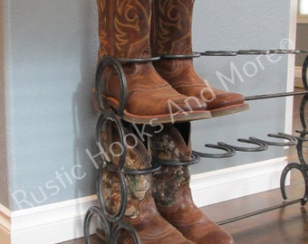 Horseshoe Boot Rack. 6 Pair Boot Rack FREE SHIPPING LOWER 48