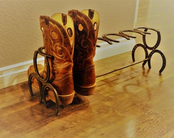 Horseshoe Boot Rack. Three Pair Boot Rack. FREE FED EX home delivery