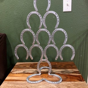 Horseshoe Christmas Tree, FREE FED EX Horseshoe Table Topper, christmas tree table topper image 2