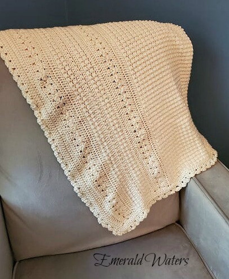 Baby Blanket, Crochet pattern, Crochet Baby Blanket, Baby Blanket Pattern, Crochet Pattern, Heirloom Baby Blanket, Baby Shower Gift image 2