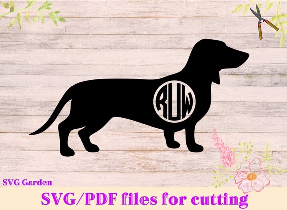 Download Dachshund Svg File Circle Monogram Svg Frame For Cricut And Etsy