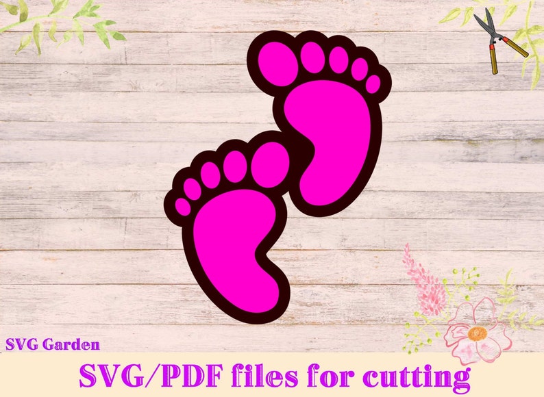 Download Baby Feet SVG files for cutting Machines Cricut Cameo SCAL ...