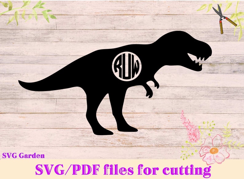 Download Dinosaur SVG File Dinosaur Monogram SVG Cutting Template ...