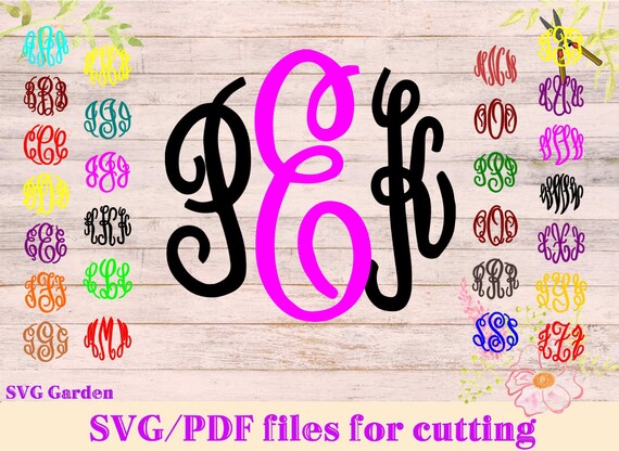 Download Master Circle Monogram Svg Font Files For Cricut Silhouette Etsy