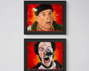 Home Alone Wet Bandits Print Set | Harry and Marv Wall Art | Christmas Movie Decor | Holiday Heist