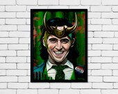 Glorious Purpose - 12" x 16" Original Oil Painting of Loki - FRAME INCLUDED