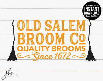 Stencil If Broom Fits Ride Flying Halloween Witch Magic Stars Primitive Signs