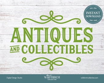 Antiques and Collectibles Cut/Laser/Sublimation/Screen Print;  Instant Download, SVG/PNG/DXF