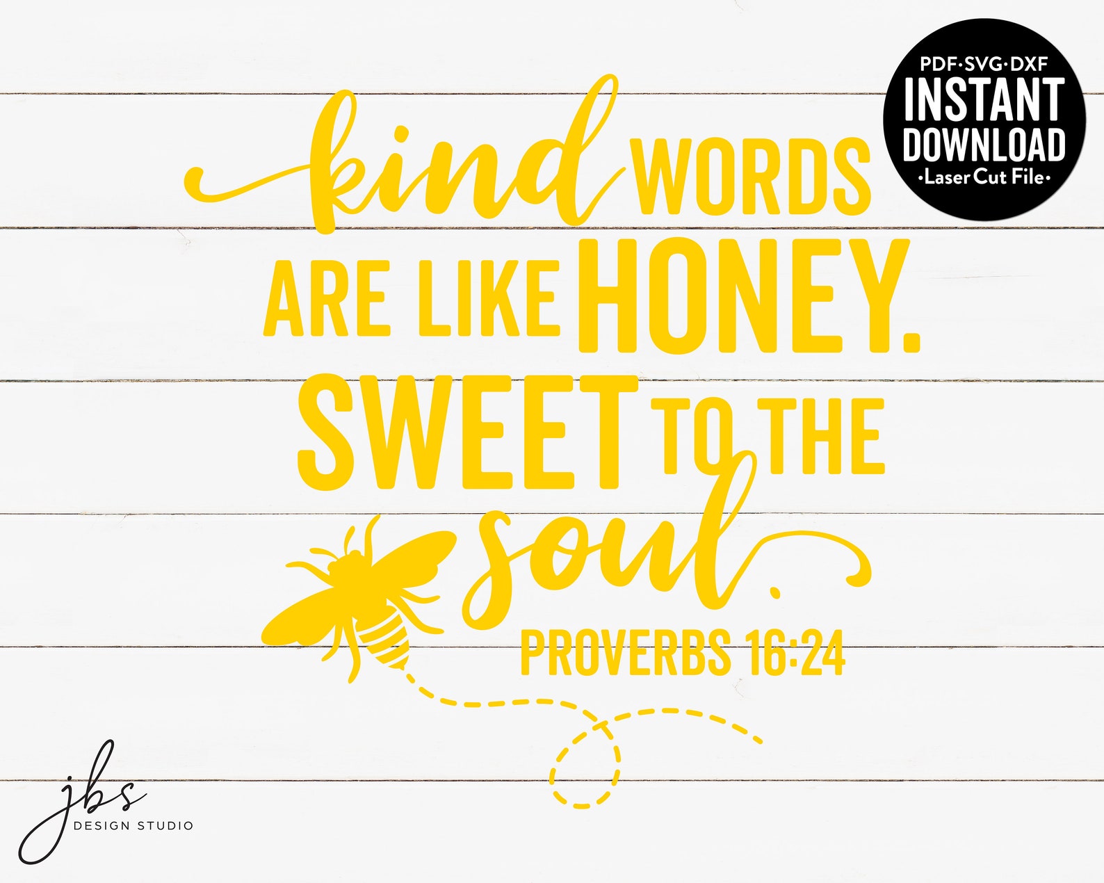 Proverbs 1624 Kind Words Are Like Honey Sweet to the Soul Cut Etsy