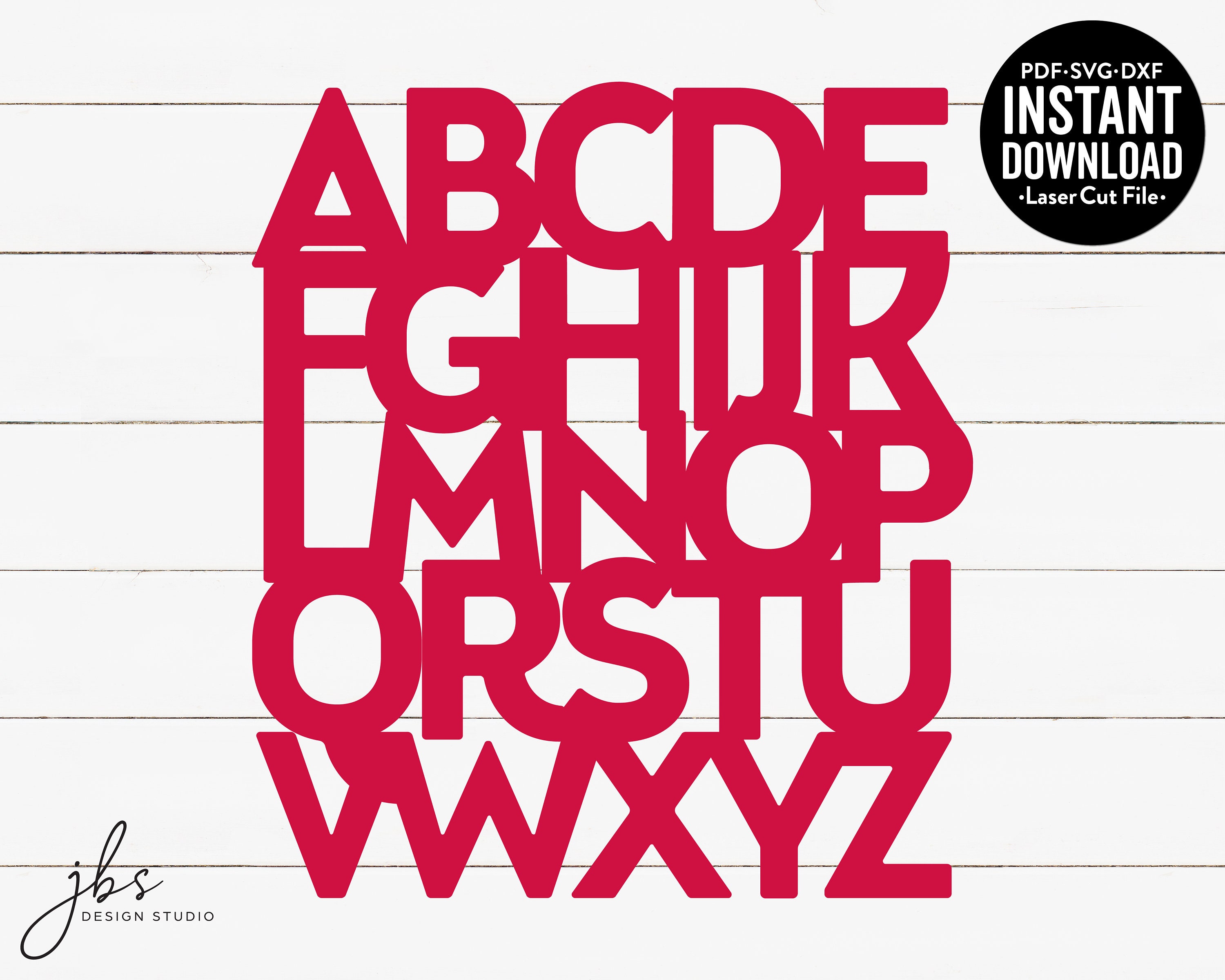 Alphabet Cut File Laser Cut File Instant Download - Etsy