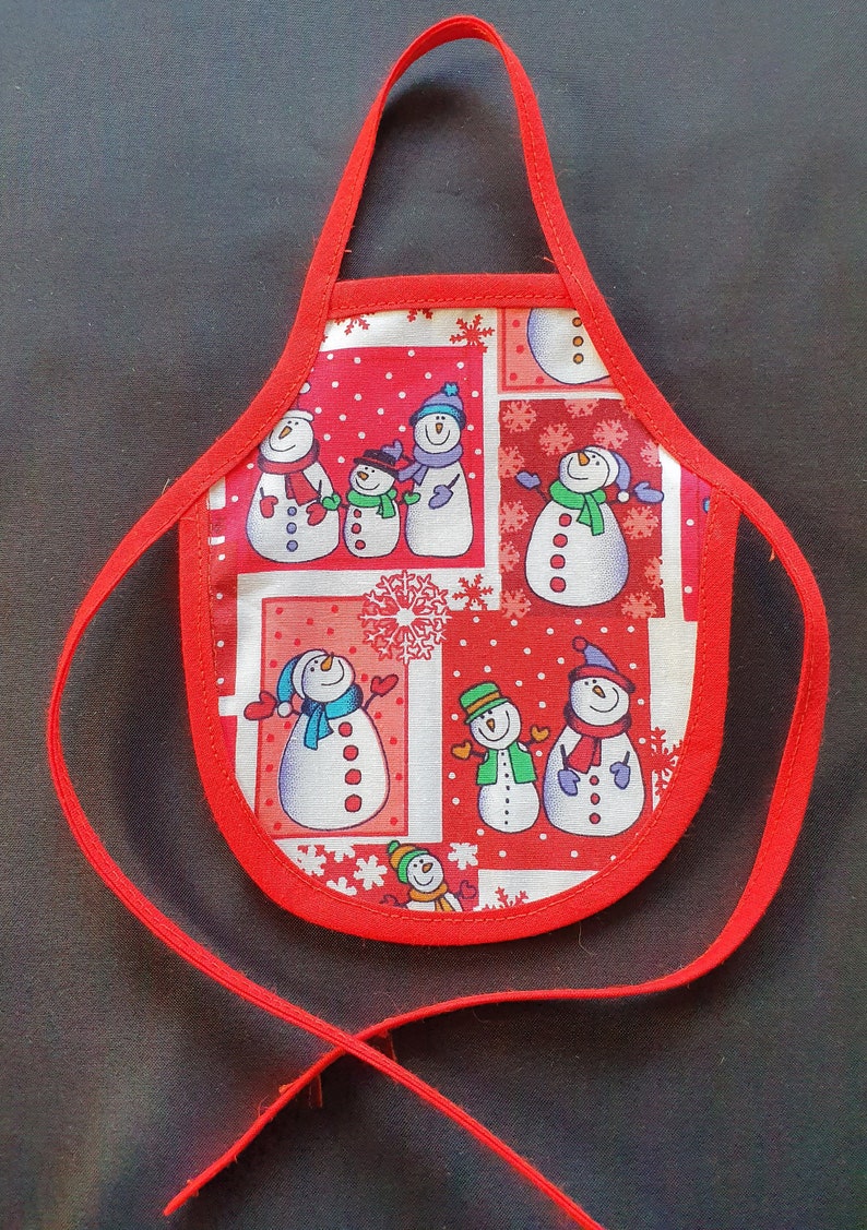 Christmas Wine Bottle Apron With Snowman Xmas Wine Bottle Etsy Ireland