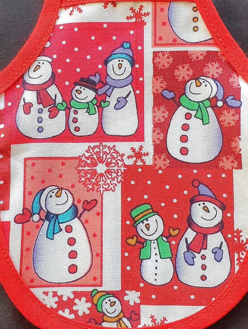 Christmas Wine Bottle Apron With Snowman Xmas Wine Bottle Etsy Ireland