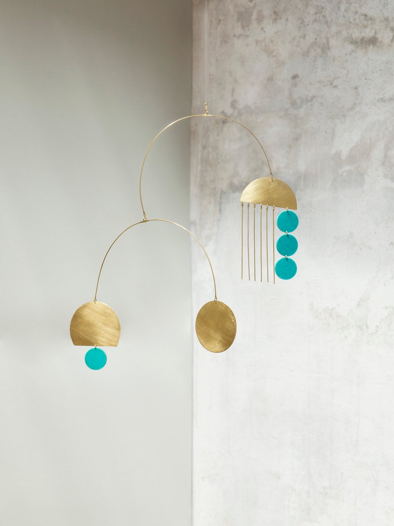 Schwarzes Hängendes Mobile für Erwachsene goldene Etsy.de