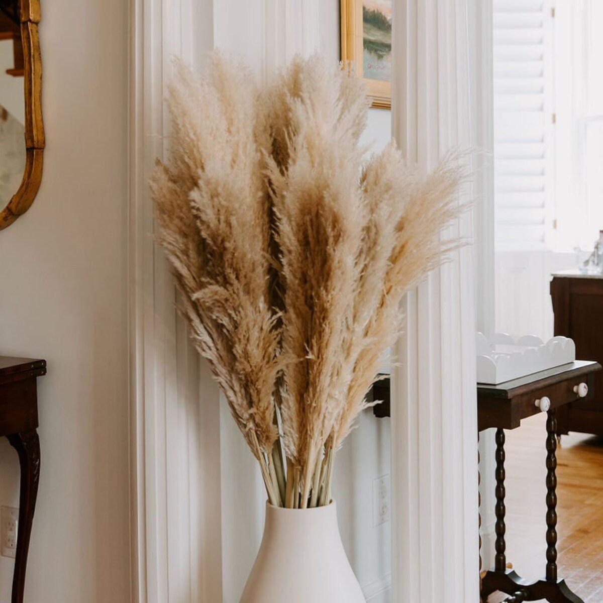 4 Ft 5 Ft TALL PAMPAS GRASS Xl Beige Fluffy Pampas Grass Tall Pampas Grass for Floor Vase Coastal Decor Beach Home Decor Boho Decor - Etsy