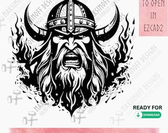 File SVG vettoriale vichingo per incisione laser, download di opere d'arte digitali per Ezcad e LightBurn