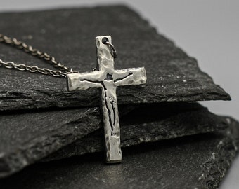 Sterling silver cross, christian necklace