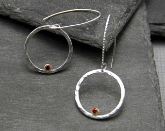 Silver threader earrings, minimalist office jewellery