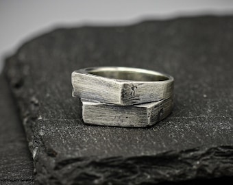Sterling silver signet ring.