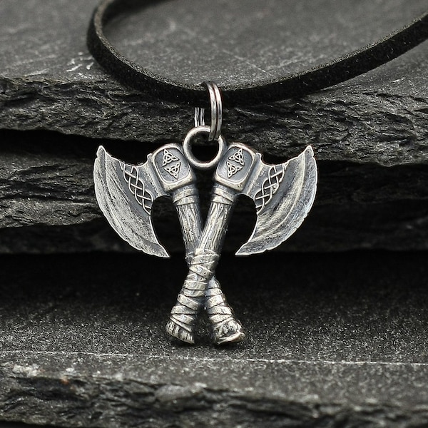 Viking axe silver pendant