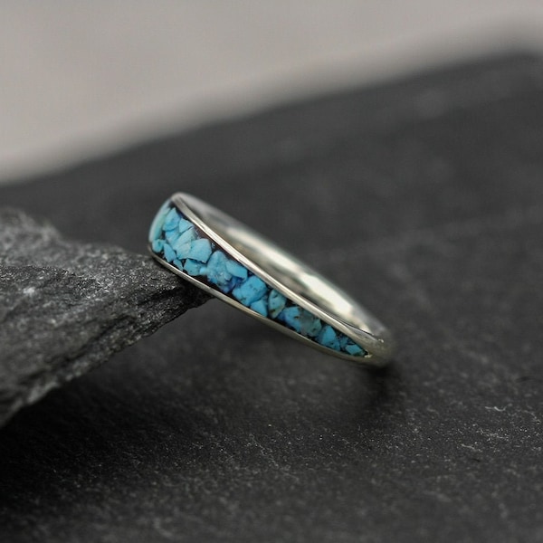Turqoise Inlay Rings Turquoise Ring Women - Etsy
