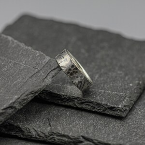 Sterling Silver Celestial Ring, Hammered Silver Band, Distressed Silver ...