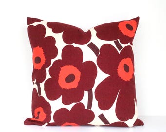 Double sided 16” MARIMEKKO PIENI UNIKKO pillow cover. 100% cotton fabric. For cushion size 40x40 cm (16"x16")