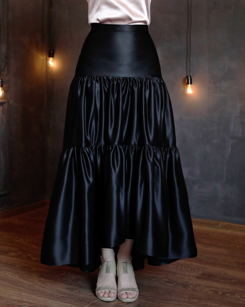 Black Satin Skirt Cocktail Skirt Modern Skirt 50 Color Etsy Il 794xN.2099139961 Lvr8