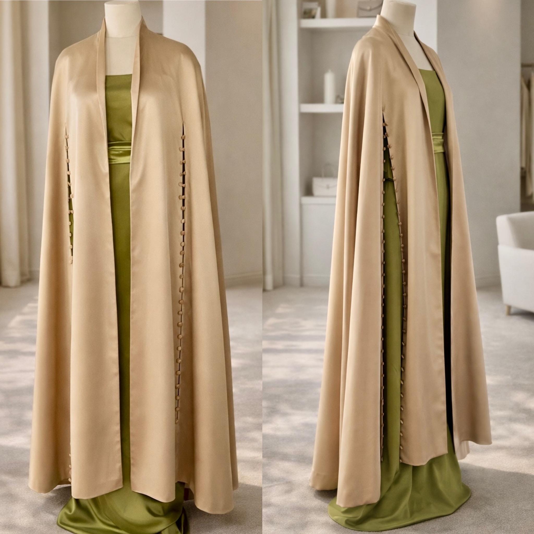 Long Evening Cape With Stand Collar 36 Colors - Etsy