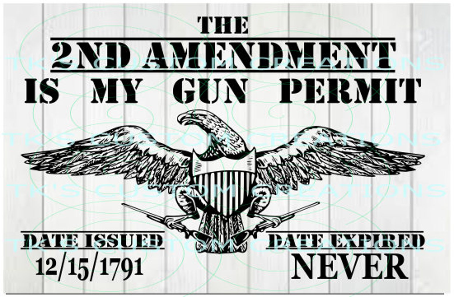 The 2nd Amendment Is My Gun Permit Etsy