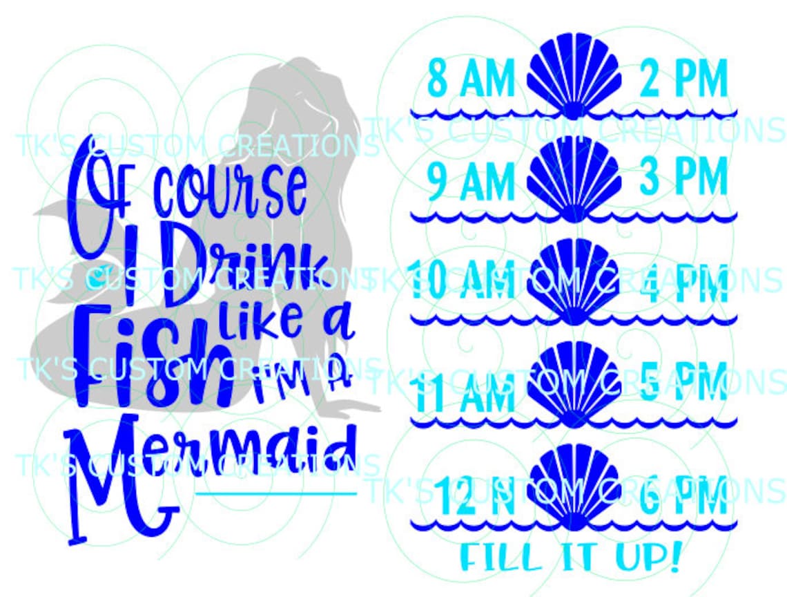 Download Of Course I Drink Like A Fish I'm A Mermaid SVG DXF File ...