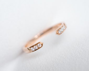 18K gold Diamond wedding ring diamonds wedding band ring white gold 14K rose gold platinum diamonds stackable ring diamond anniversary gift