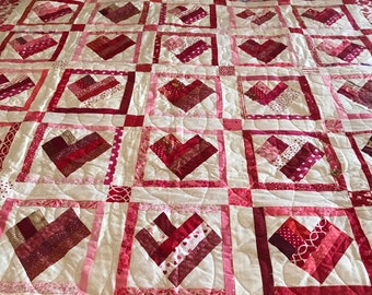 Heart Lap Quilt | Etsy