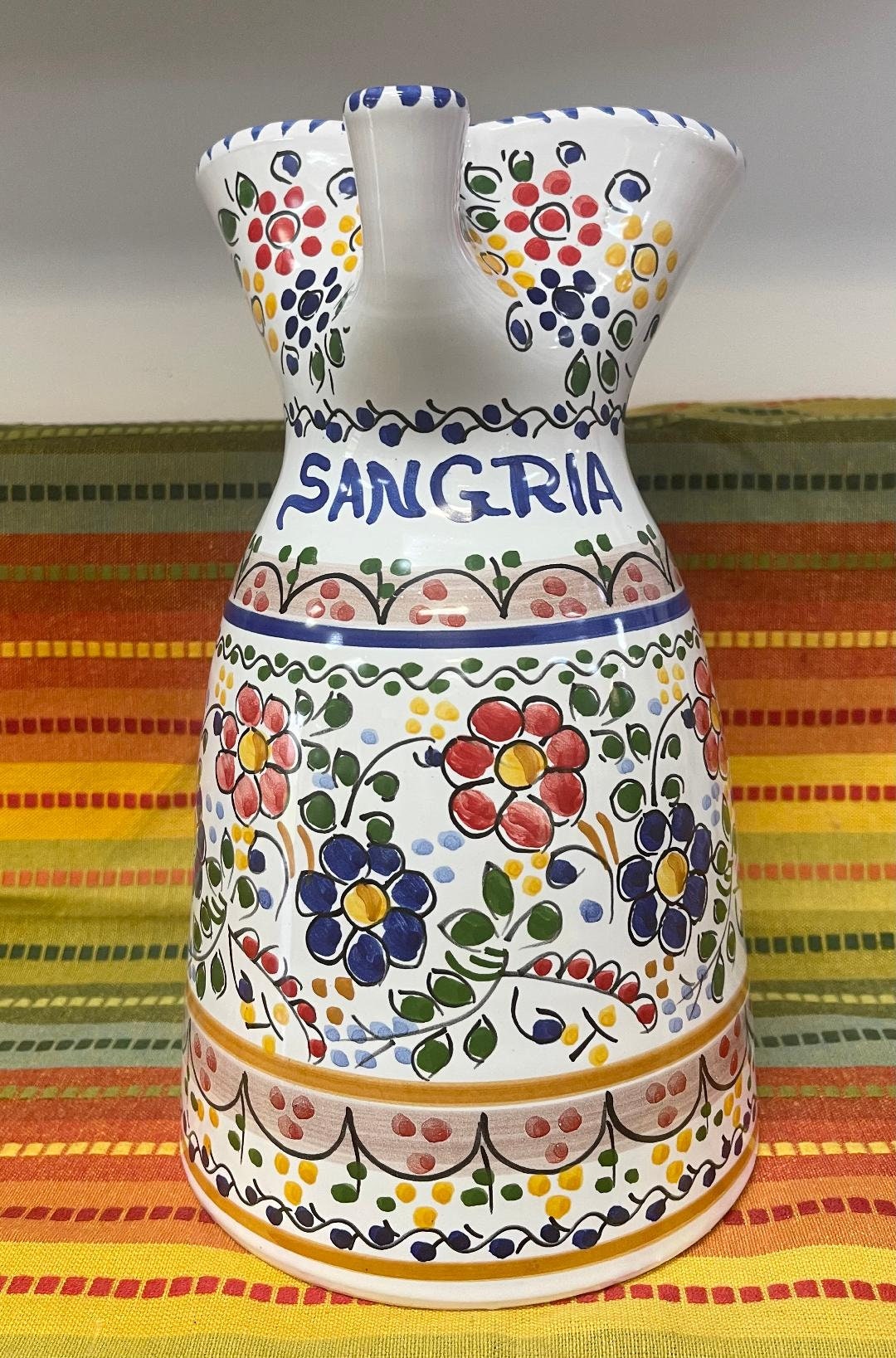 De La Cal Ceramics Talavera Sangria Pitcher