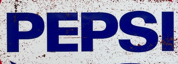 PEPSI ヴィンテージサイン 57” x 33” Vintage 1969 Pepsi-Cola “More Bounce to the Ounce