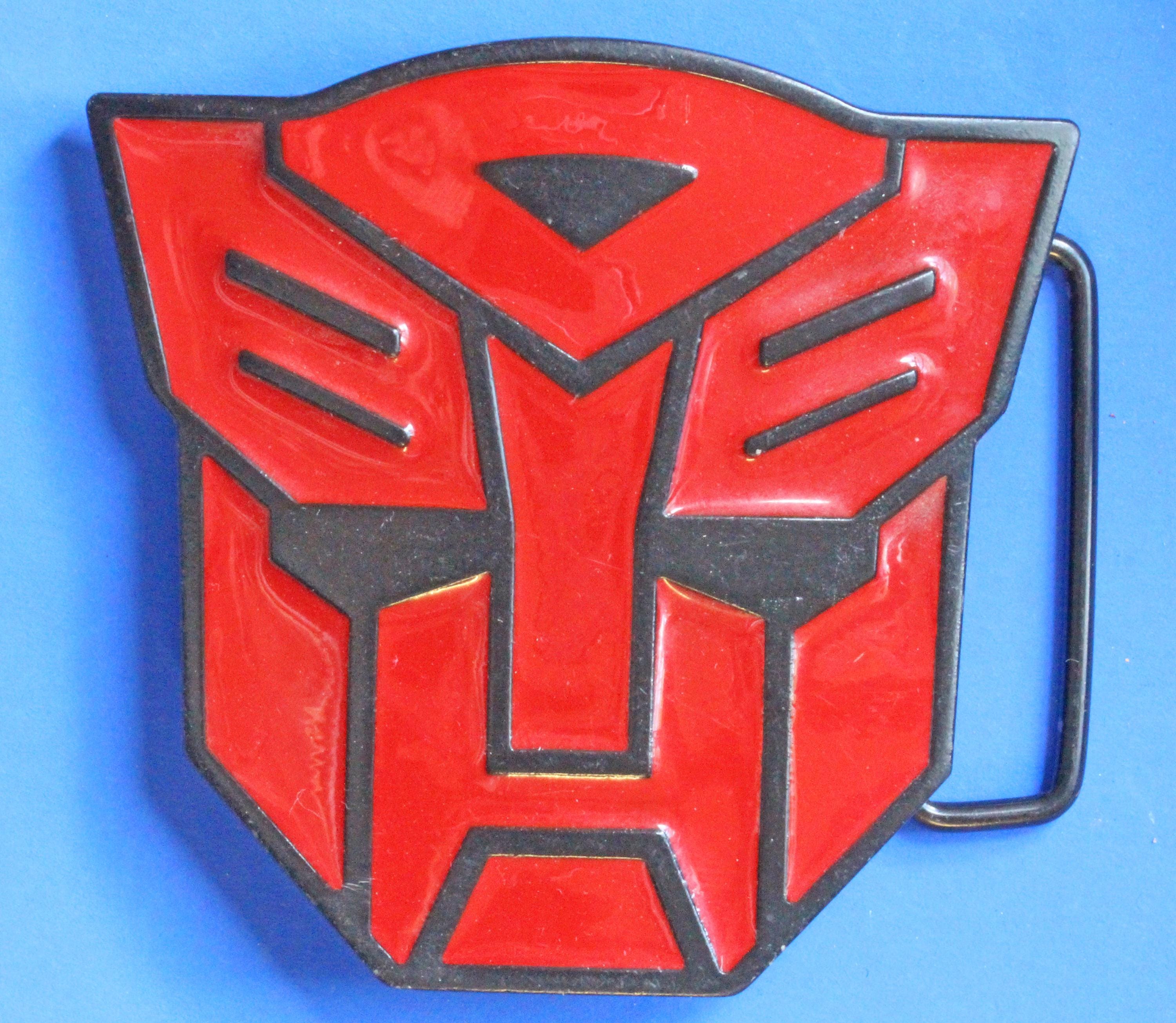 TRANSFORMERS Decepticon BELT BUCKLE Red Enamel, for 1 1/2 inch belt  [05/25 32636]