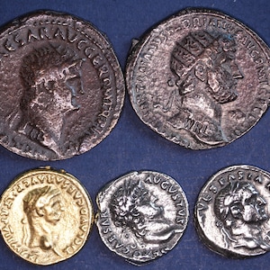 5 REPRODUKTION Römische Münzen, AS, Duponius, Aureus, Denar, Schöne Gruppe [5MRC]