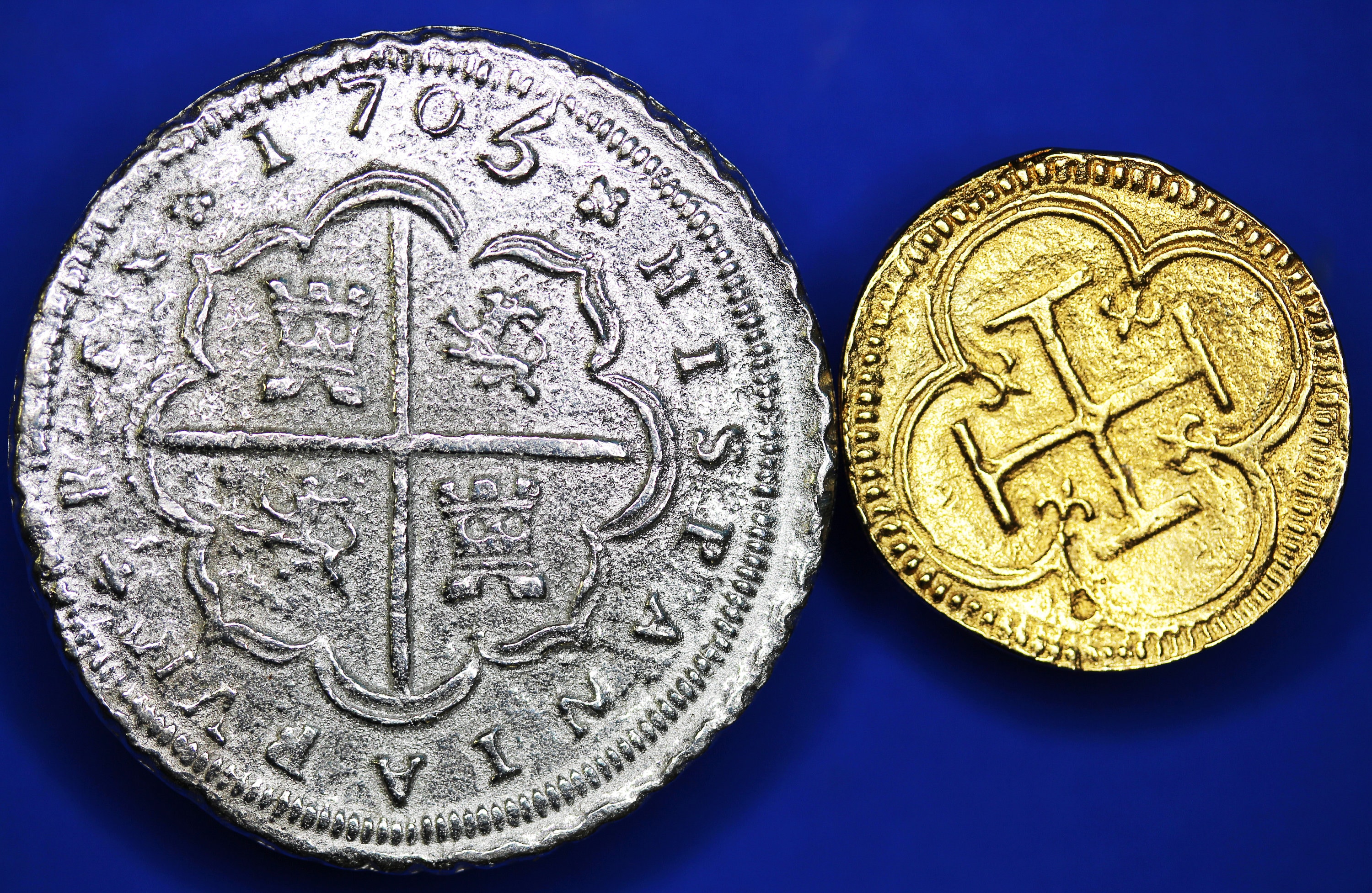 輝く高品質な Doubloon Gold - Replica REPRODUCTION, Spanish 2 Colonial コレクション