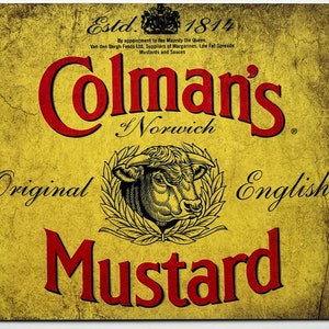 Aluminium Vintage Style Wall Sign - Colman&#39;s Original English Mustard 10x8 inch [COLM1]