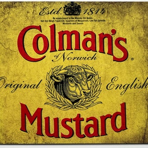 Aluminium Vintage Style Wall Sign - Colman's Original English Mustard 10x8 inch [COLM]