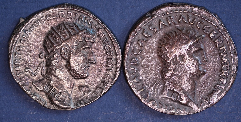 2 REPRODUCTION Roman Coins Dupondius Nero & Hadrian 2MRC - Etsy