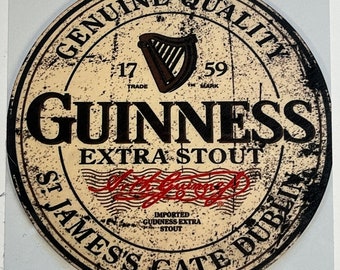 Aluminium Vintage Style Wall Sign - Guinness Advertising sign, 8 inch [GUIN4]