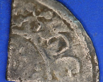 Medieval hammered long cross silver cut farthing, 0.30g   [R10/25 31038]