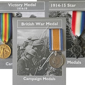 REPRODUCTION 3 Miniature World War I, WW1 War Medals 18-23mm [3MEDWW1]